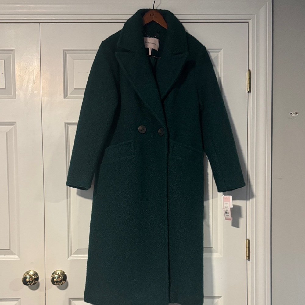 BCBGeneration Emerald Green Bouclé Coat